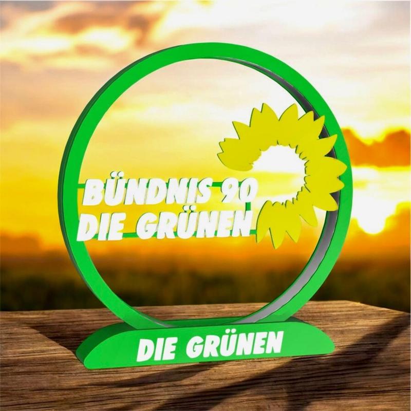 Bündnis 90 Die Grünen ring lamp, lamp, lightbox