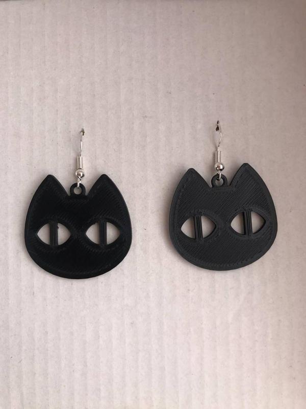 Earring Cat pendant aros gato