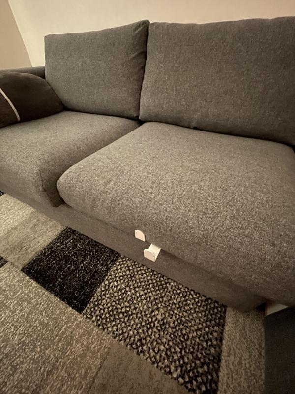 IKEA VIMLE fold-out sofabed cushion holder shortened