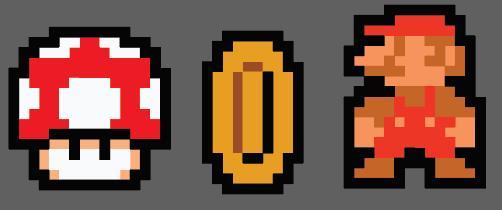 8-bits Mario keychains