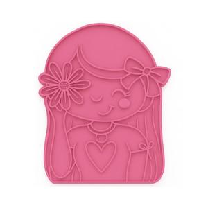 little girl with a flower