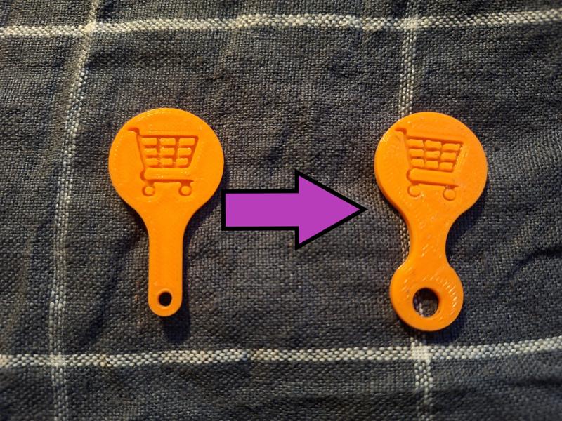 Shopping cart key