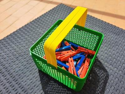 Square Basket with print-in-place handles