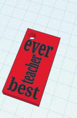 best teacher ever keychain