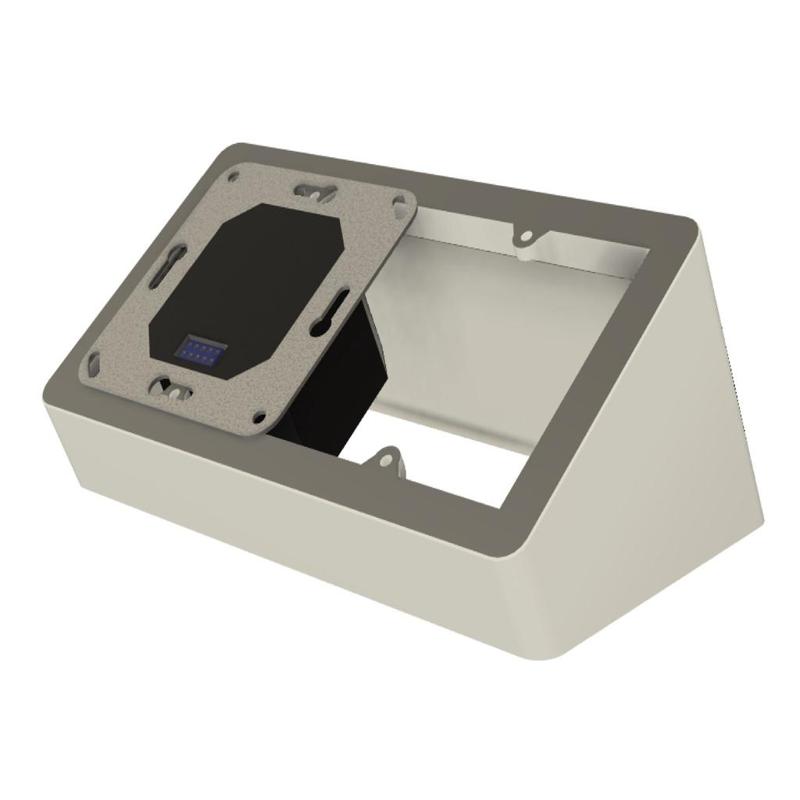 Flush-mounted switch and socket outlet 30° for DIN 49073 inserts