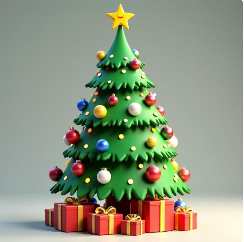 Christmas tree multi colour 