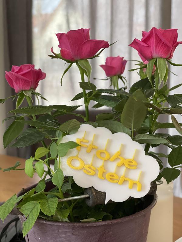 Frohe Ostern Sprechblase - 2 farbig