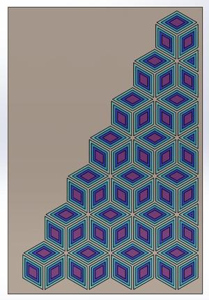 Stacked Cubes Wall Art