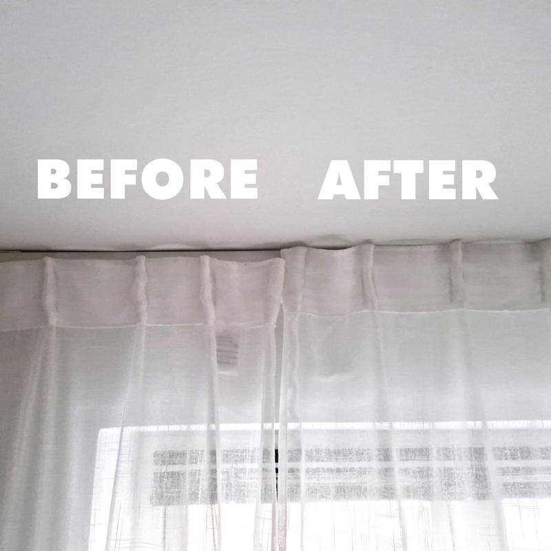 Curtain riser for IKEA RIGTIG curtain hooks