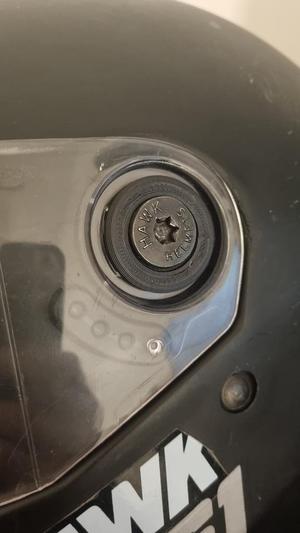 Helmet visor ratchet for HAWK helmets