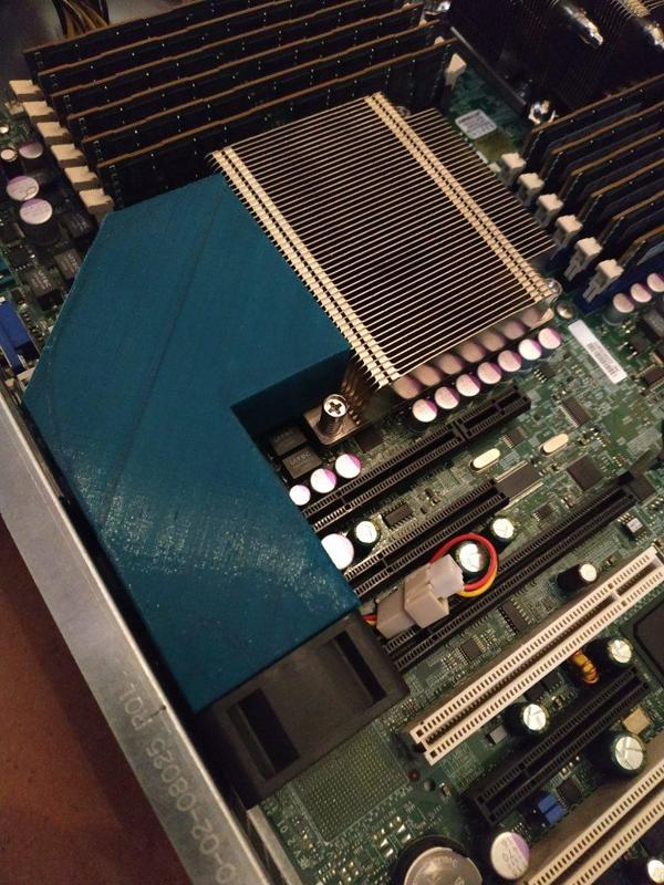 2U Rackable Systems Chassis Fanshroud for  Supermicro X8DTI-F CPU