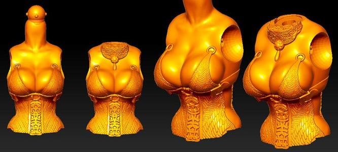 Female torso (totem dress)