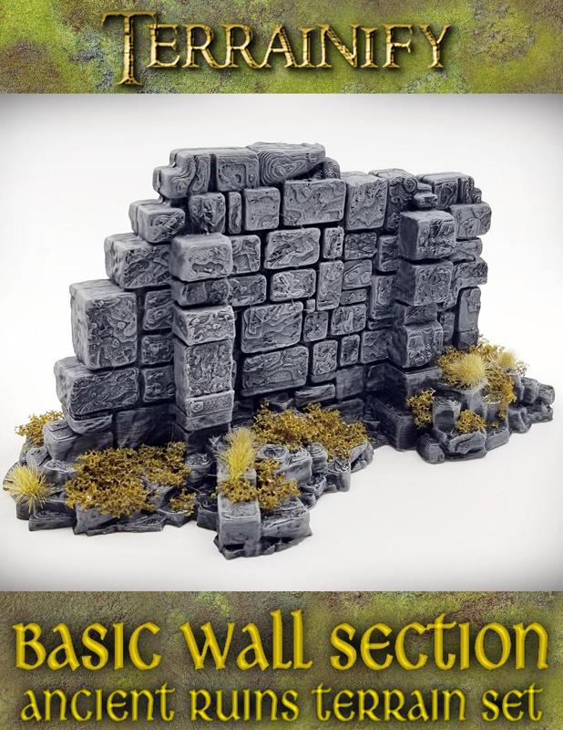 Basic Wall Section: Ancient Ruins Terrain Set