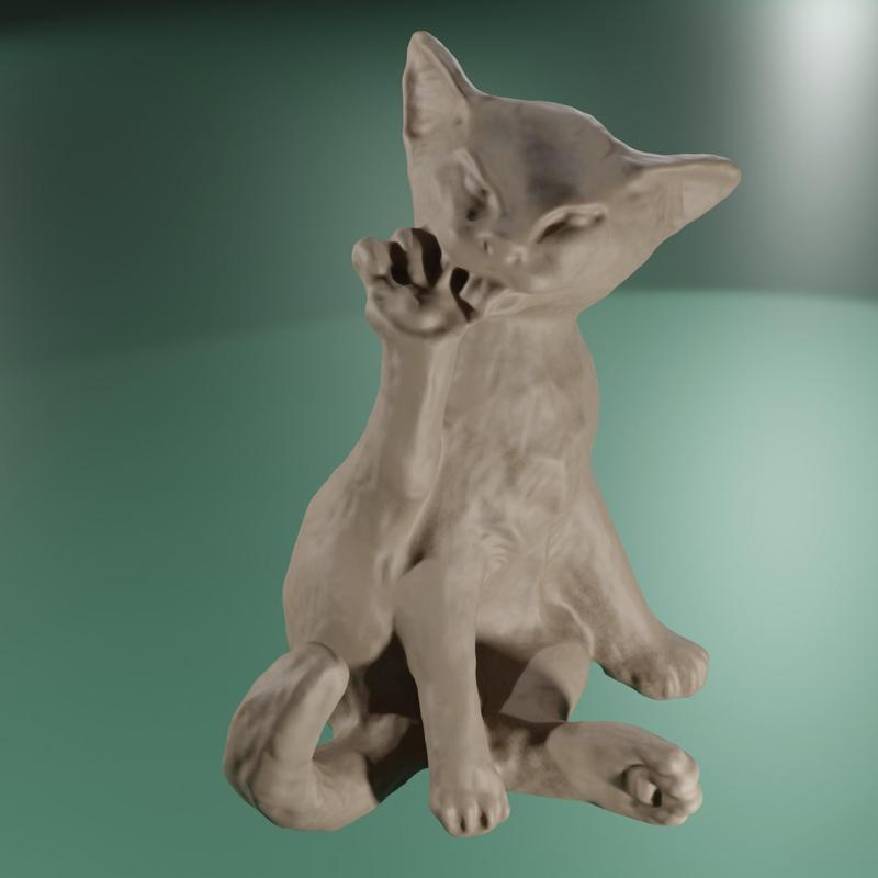 Chat Sphinx + low poly