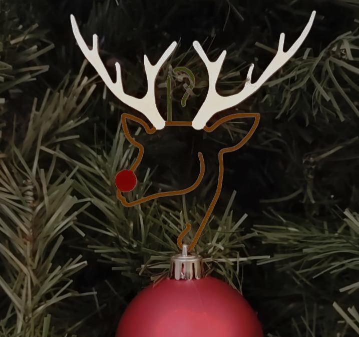 Red Nose Reindeer christmas tree hook