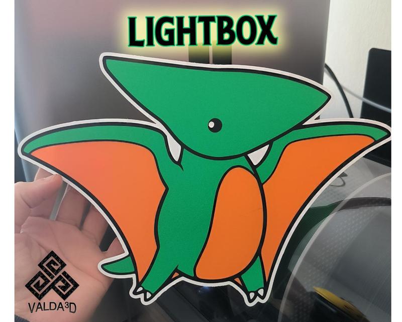 Pterodactyl Lightbox  - Led Lamp