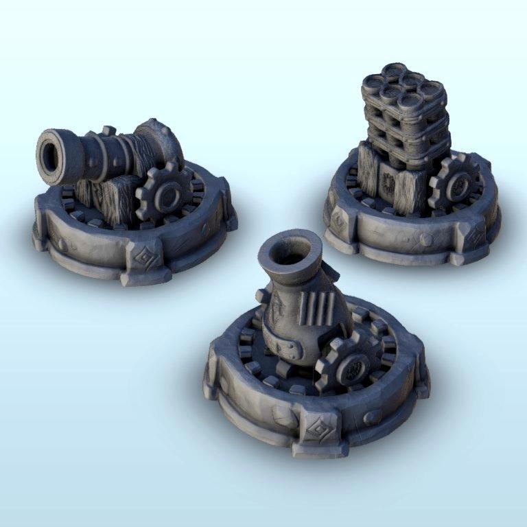 Set of medieval turrets - Medieval Fantasy Magic Feudal Old Archaic Saga 28mm 15mm