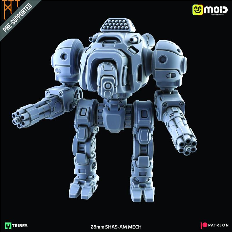 SHAS-AM MECH Super Heavy Armored Support Assault Mech 28mmmm