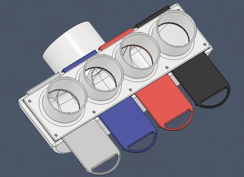 Blast gate 4 fittings - UPDATED: full kit uploaded