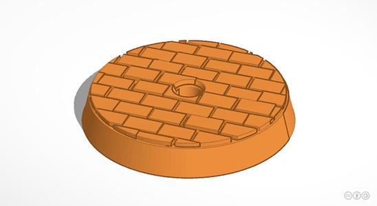 32mm round paved base (Flying & magnetic)