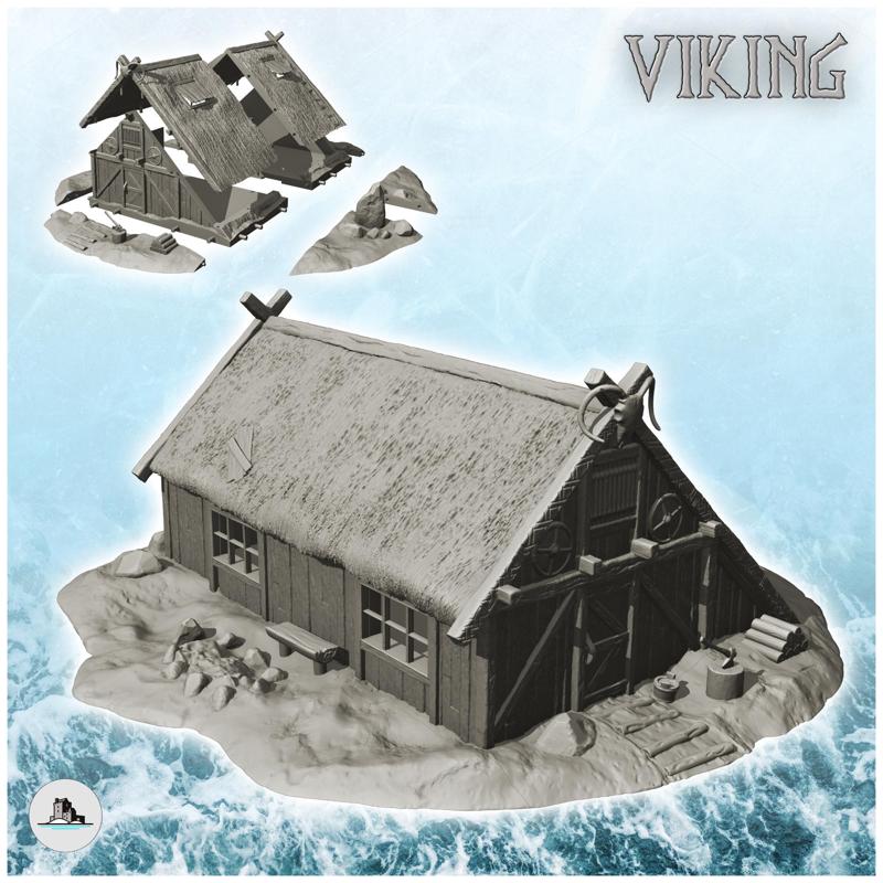 Viking house with sloping roof and ram's head (13) - Alkemy Lord of the Rings War of the Rose Warcrow Saga