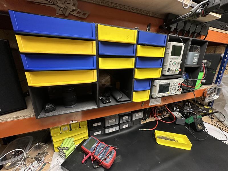 modular workshop organiser -Box with drawer