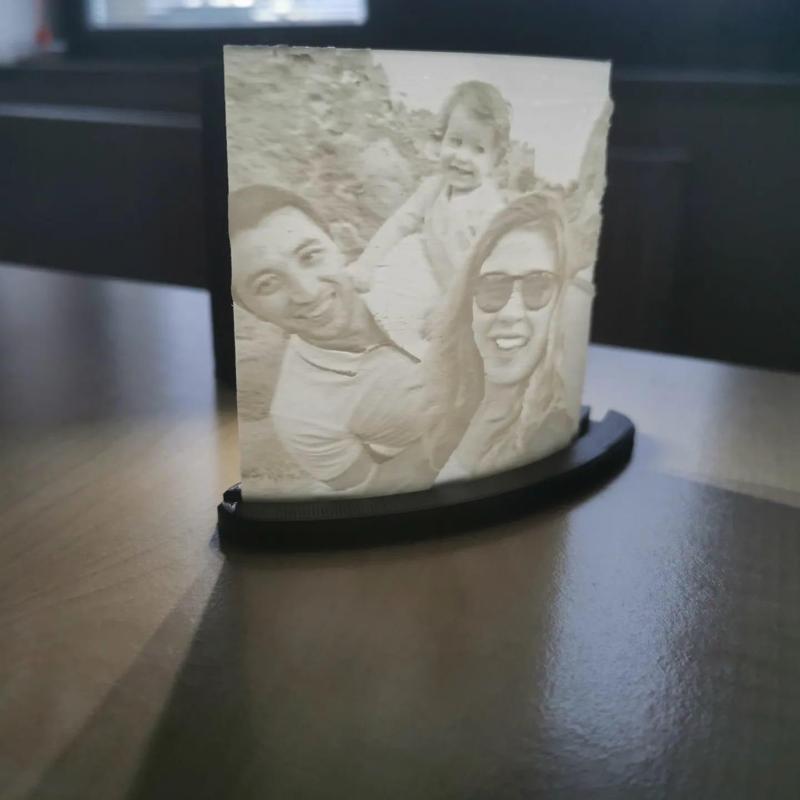 Lithophane holder lamp