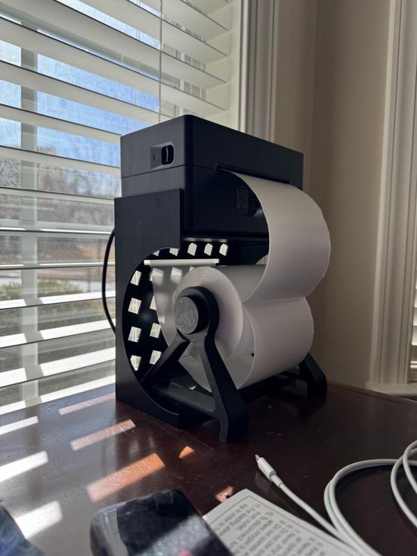 Thermal printer stand for spool holder