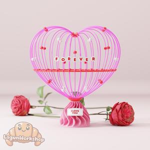 DIY Filament Heart Decor