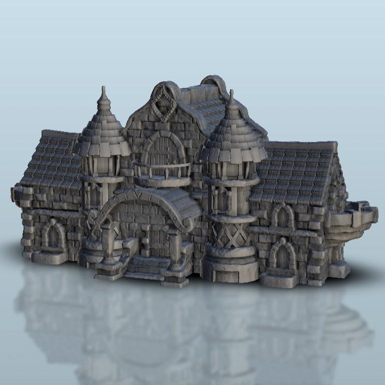 Medieval city hall - Medieval scenery terrain wargame