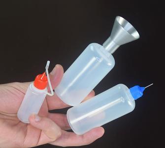 Screw-On Funnel for Needle Tip Squeeze Bottles