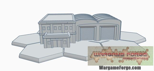 Modern Building 9 with Hex Base MHB009