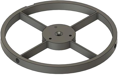 Secondary mirror spider holder for 114mm telescope