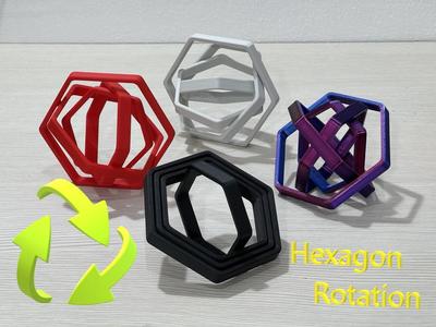 Rotation hexagon toy