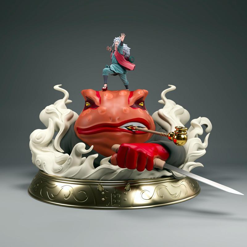 Jiraiya with Gamabunta 3D Printing Diorama 3D print model