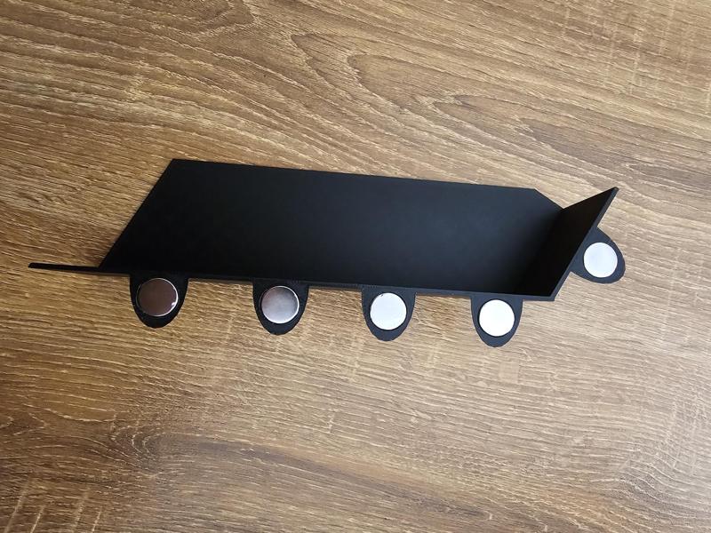 Poop chute with 5 magnets (15x3) for P1S or X1C