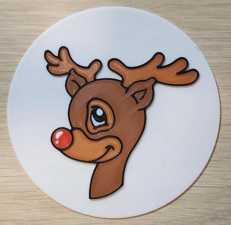 Christmas Tea Light Scene - Rudolph