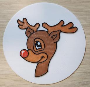 Christmas Tea Light Scene - Rudolph