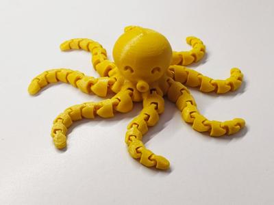 Cute octopus with long tentacles