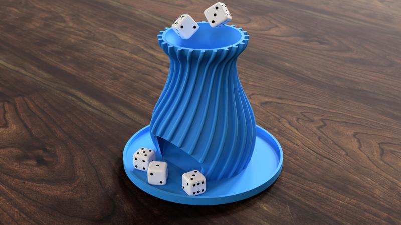 Spiral Dice Tower (Print in Place)