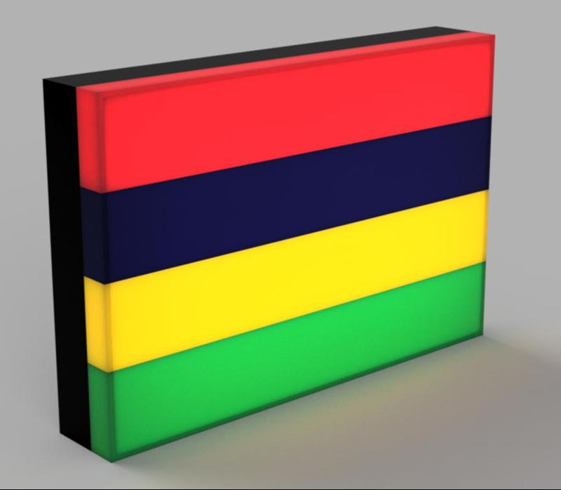 World Flags - Mauritius LED Lamp