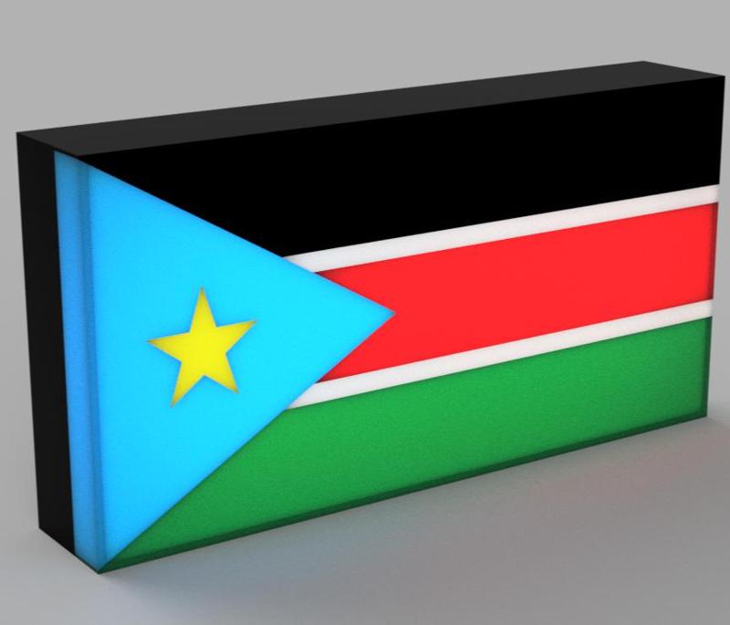 World Flags - South Sudan LED Lamp