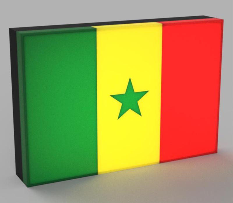 World Flags - Senegal LED Lamp