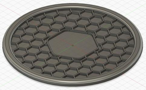 Coaster + Field in the center for engraving.