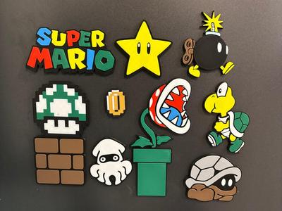 Mario themed fridge magnet collection 1 (AMS required)