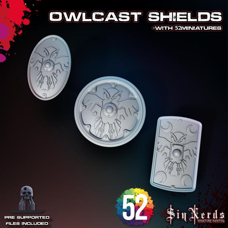 Owlcast Shields with 52miniatures
