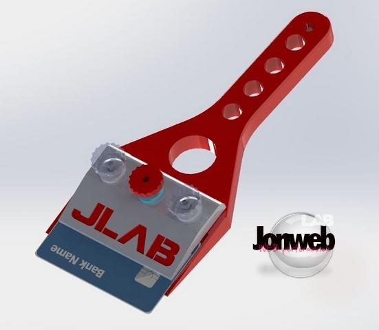 Scraper for 3D printer bed with credit card blade :)