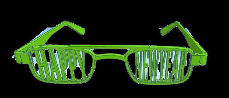 Happy new year 2024 glasses