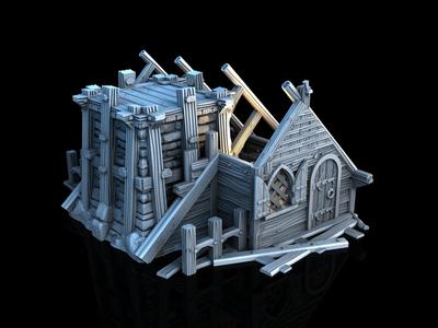 Ruined House - Medieval Town Set