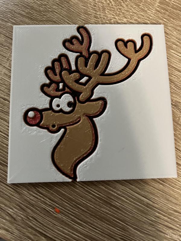Cartoon Rudolph - Hueforge